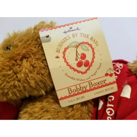 NWT Bunnies By The Bay Bobby Teddy Bear Plush‎ Love Boxer Stuffed Toy valentine - Picture 2 of 4